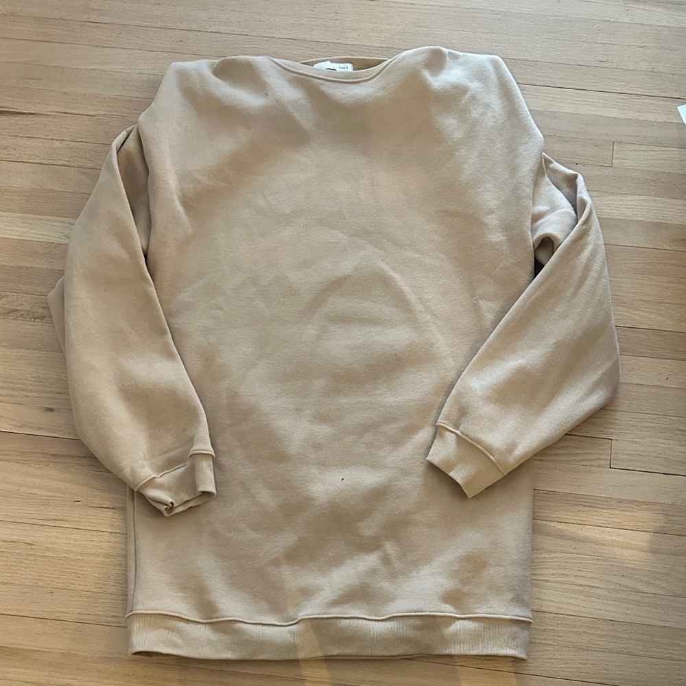 And April Tan Sweater Dress with extended shoulders - Size S/M - Picture 6 of 8